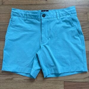 Faherty All Day Shorts Mens Size 28 Blue Chino Hybrid Golf Drawstring 5” Inseam